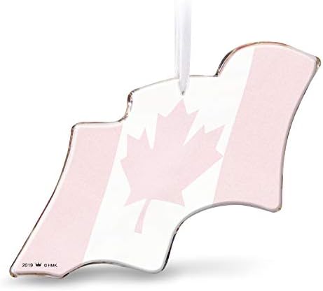 Корпоративна спомен Коледна Украса 2019 Канадски Флаг Гордост Стъкло Канада,