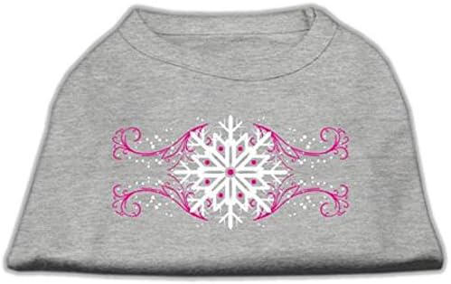Розови Ризи с сито печат във формата на снежинки, Сив XL (16)