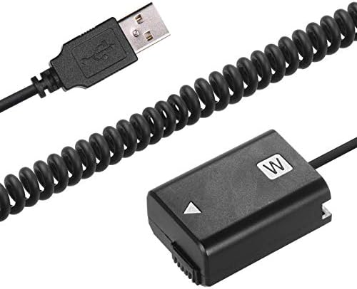 5 В USB NP-FW50 Муляж Отделението блок Интерфейсен Адаптер с Гъвкав Пружинным Подмяна на Кабел за Sony A7 A7II