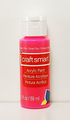 Акрилна боя Smart Craft 2 ет. унция, 1 Бутилка неоново розов цвят