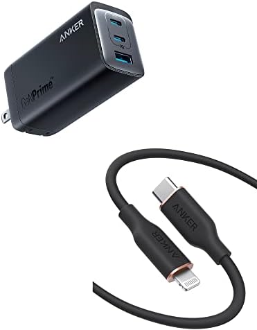 Зарядно устройство Anker C USB, зарядно устройство Anker 737 GaNPrime 120W, 3-пристанище бързо компактно складное