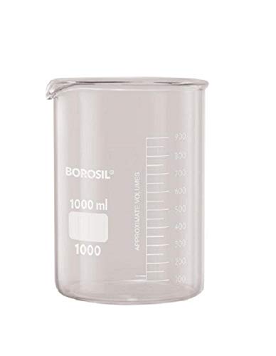BOROSIL 1000D12 Чаша Griffin Ниска форма, с градуированным улей от боросиликата ISO 3819 50 мл (опаковка от