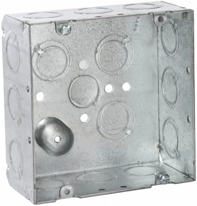 Hubbell-Расо 8257 2-1/8- Странични вдлъбнатини с дълбочина 1/2 и 3/4 инча, Заварени Квадратна кутия с диаметър