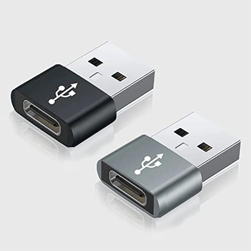 Бърз USB адаптер-C за свързване към USB конектора на Samsung SM-T820 за зарядни устройства, синхронизация, OTG-устройства, като клавиатура, мишка, Zip, геймпад, pd (2 опаковки)