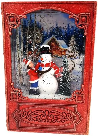 Gerson Запали 7,6-Инчов Коледен Воден Фенер Снежна Топка с Непрекъснатото Кружащимся Блясък - Снежен човек