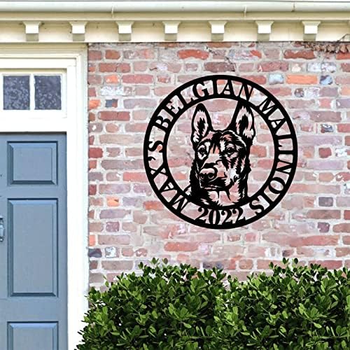 Белгийска Малиноа Метален Стенен Арт Персонализирани Метален Знак Любител на Животните Знак Модерен Стенен Декор