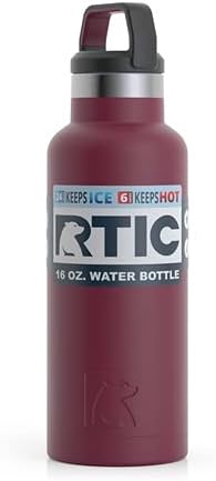 Бутилка за вода с вакуумна изолация RTIC на 16 унции, Метална, с Двойни стени от Неръждаема Стомана, Множество,