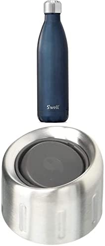 Бутилка за вода от неръждаема стомана S 'well - 17 течни унции - Син велур - Мъжки спортна шапка Contai & S' well с трислойно вакуумна изолация голям размер, неръждаема стомана, ?