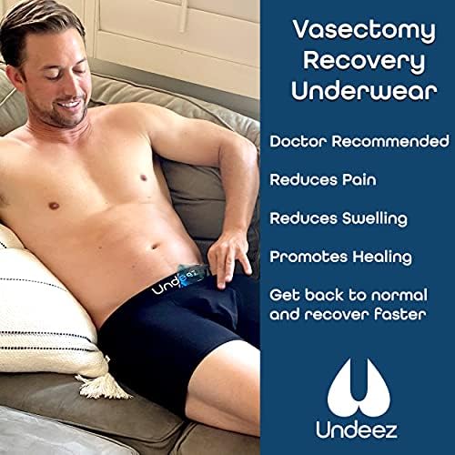 Бельо за вазектомия Undeez - се предлага с 2 пакети лед на индивидуално напасване и облегающими боксерскими трусами за подкрепа на тестисите и облекчаване на болката