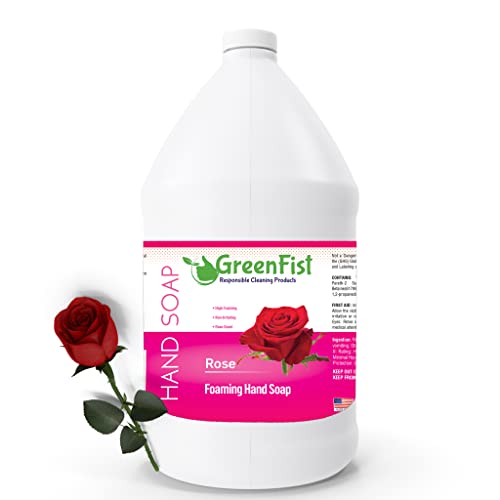 Кана за зареждане Пенящегося сапун за ръце GreenFist С аромат на Рози, Направено в САЩ, 128 грама (1 галон)