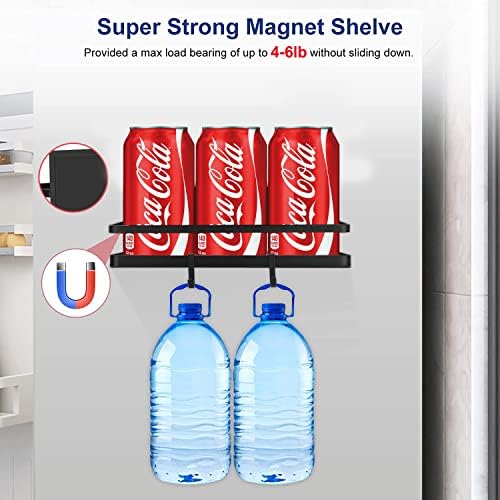 2 Опаковки Магнитна поставка за подправки, срок на годност-Органайзер за хладилник, Странична Стена на Хладилника за съхранение на Подправки, съдове или на плочи, Р?