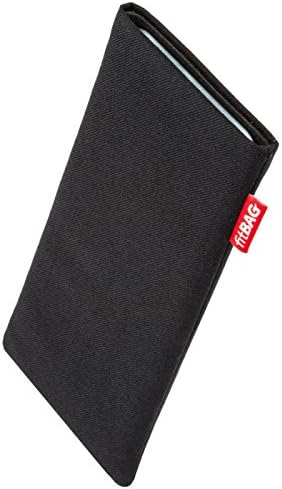 Калъф fitBAG Rave Black, Изработена по поръчка на Xiaomi Poco F4 GT | Произведено в Германия | Калъф от фина Костюмной плат с подплата от микрофибър за почистване на дисплея