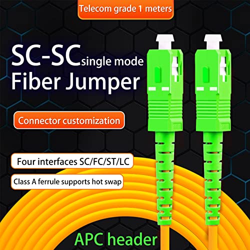 fyboptwu - 1m SC/APC-оптичен интернет-кабел SC/APC, однорежимный симплексный кабел SC за FTTH мрежи.