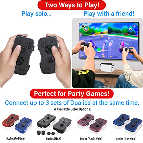 Набор от контролери Nyko Dualies за Nintendo Switch -Черно: удобни, отзивчиви и точни безжични игри с управлението