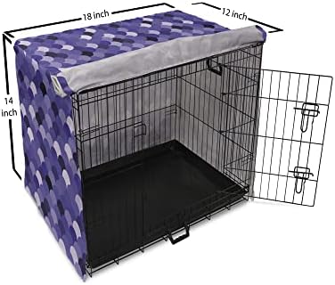 Foldout Калъф за клетка за кучета в Чешуе Русалка, Cartoony Геометричен Модел Кръгли тонове Кварц, Лесен за