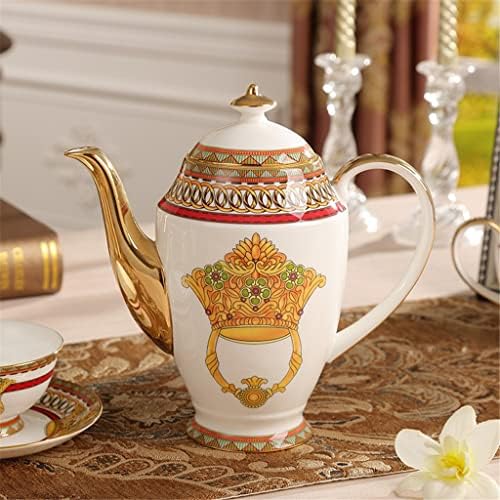GRETD Следобеден чай Керамични кафеена чаша и комплект саксии Кафеена чаша със златна дръжка Набор от манекени
