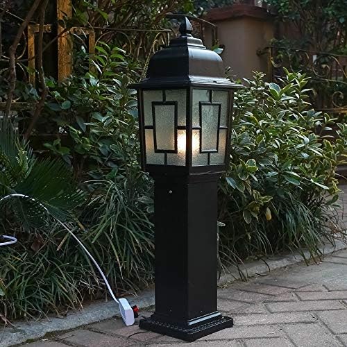 GJCQZQ Пътни светлини 80 см IP54 Водоустойчива Лампа от лят под налягане Алуминий, Черен Уличен Лампа за градина,