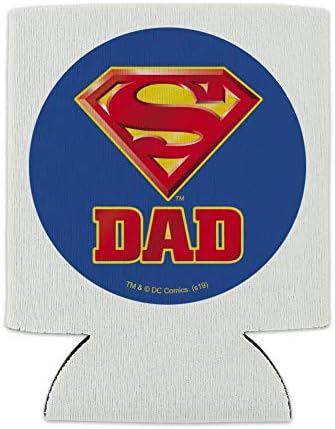 Охладител с логото на Супермен Super Dad Shield за охлаждане на консерви - Ръкав за обнимания напитки Сгъваем